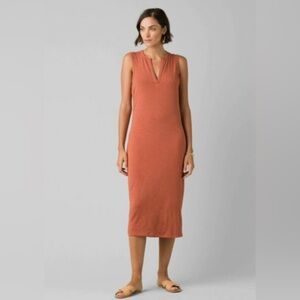 PrAna Foundation Midi Dress | Liqueur Heather | Size L